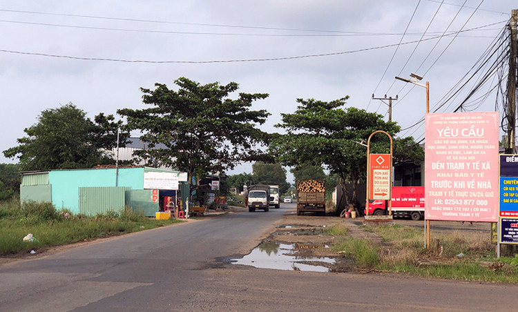 Tỉnh lộ 329, đoạn qua xã Hòa Hội (huyện Xuyên Mộc)