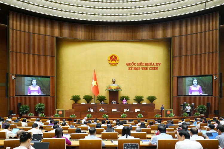 Phó Chủ tịch Quốc hội Nguyễn Thị Thanh điều hành Phiên họp