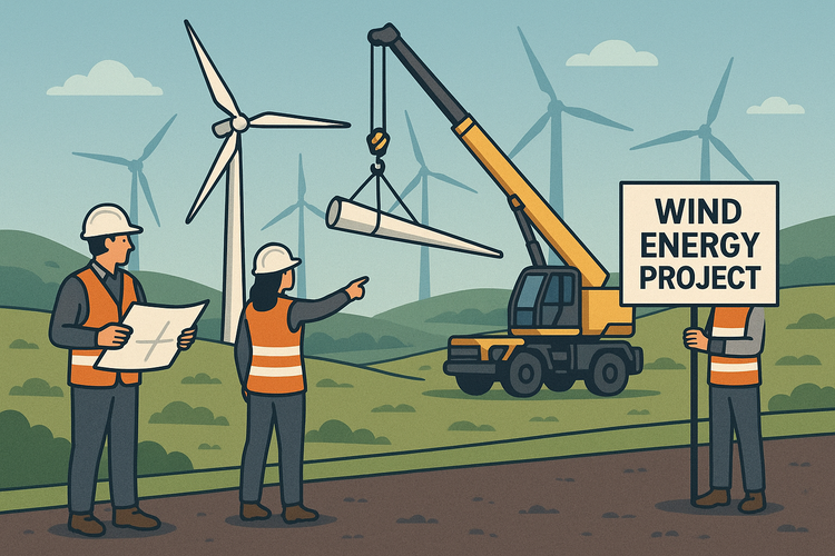 Khởi động đấu thầu chọn nhà đầu tư loạt dự án điện gió. Ảnh minh họa: TL
