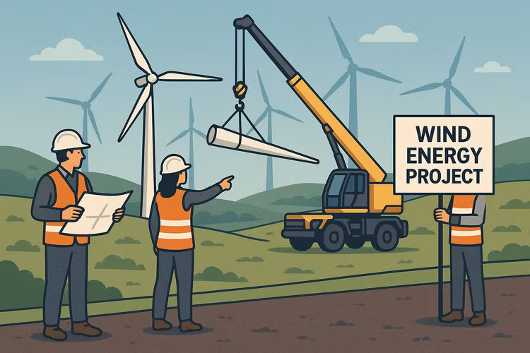 Khởi động đấu thầu chọn nhà đầu tư loạt dự án điện gió. Ảnh minh họa: TL
