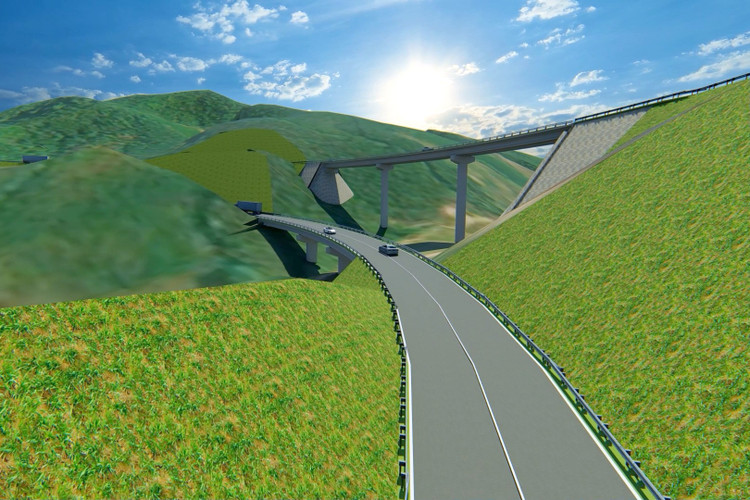 Phối cảnh tuyến đường tại dự án nâng cấp đường tỉnh 342. Ảnh: Sở GTVT Quảng Ninh