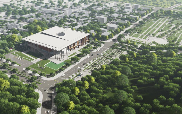 Phối cảnh phương án thiết kế Trung tâm Hội nghị tỉnh Quảng Ngãi