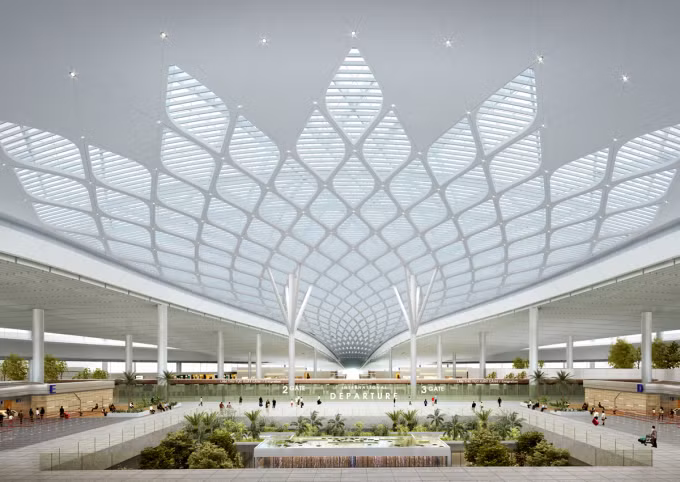 Phối cảnh ga đi Nhà ga hành khách sân bay Long Thành. Ảnh chỉ mang tính minh họa. Nguồn Internet