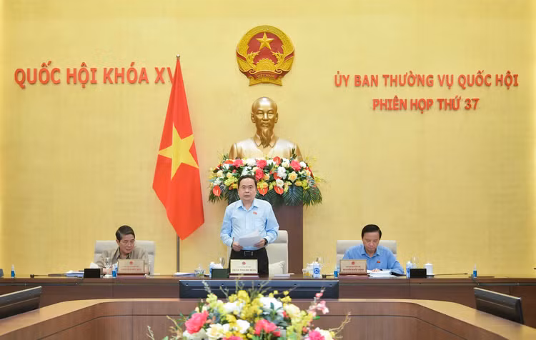 Chủ tịch Quốc hội Trần Thanh Mẫn phát biểu khai mạc Phiên họp thứ 37 của Ủy ban Thường vụ Quốc hội