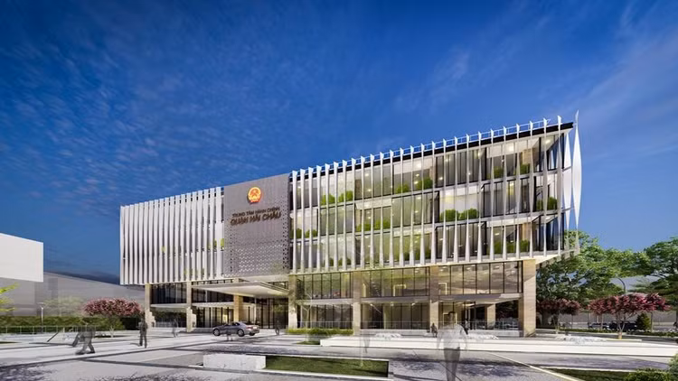 Phương án thiết kế Trung tâm Chính trị - Hành chính quận Hải Châu (TP. Đà Nẵng) được chọn đầu tư xây dựng 