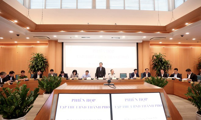 Chủ tịch UBND thành phố Hà Nội Chu Ngọc Anh chủ trì phiên họp tập thể UBND thành phố Hà Nội