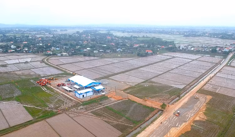 Vị trí tổ chức Lễ khởi công tuyến cao tốc Bắc - Nam phía Đông đoạn Quảng Ngãi - Hoài Nhơn