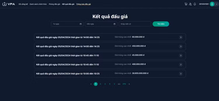 Biển số 30K-999.99 được trả giá 30,655 tỷ đồng.