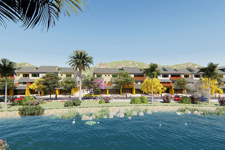 Phối cảnh Dự án Khu nhà ở kết hợp Làng văn hóa du lịch phía Nam hồ Na Cồ