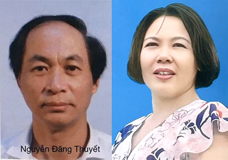 Bị can Nguyễn Đăng Thuyết và Nguyễn Thị Hòa đang bị truy nã