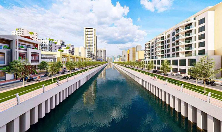 Phối cảnh rạch Xuyên Tâm khi hoàn thành cải tạo