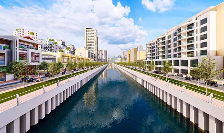 Phối cảnh rạch Xuyên Tâm khi hoàn thành cải tạo