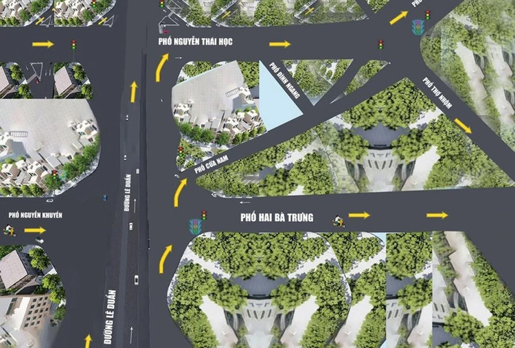 Sở Xây dựng Hà Nội đã thông báo thí điểm điều chỉnh tổ chức giao thông trên phố Lê Duẩn và nút giao Lê Duẩn-Nguyễn Khuyến-Hai Bà Trưng-Cửa Nam. Nguồn: Báo Hà Nội Mới