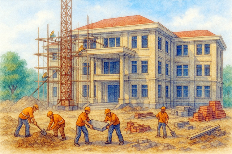 Tổng công ty Phát điện 3 vừa công bố kết quả lựa chọn nhà thầu thực hiện Gói thầu số 1 Thi công xây dựng công trình trụ sở văn phòng làm việc của Tổng công ty Phát điện 3 tại TP.HCM. Ảnh: TL