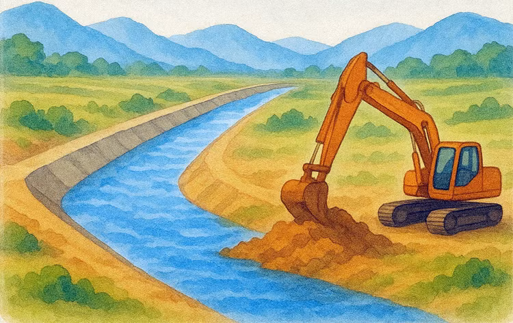 Đầu tháng 4/2025, Sở Nông nghiệp và Môi trường tỉnh An Giang hoàn tất mở thầu Gói thầu số 18 Thi công xây dựng và thiết bị thuộc Dự án Cụm công trình thủy lợi vùng cao Bảy Núi, tỉnh An Giang. Ảnh: TL