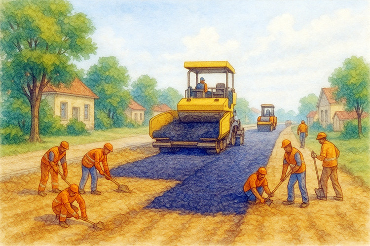 Sắp chọn nhà thầu làm đường giao thông trung tâm xã hơn 470 tỷ đồng. Ảnh: TL