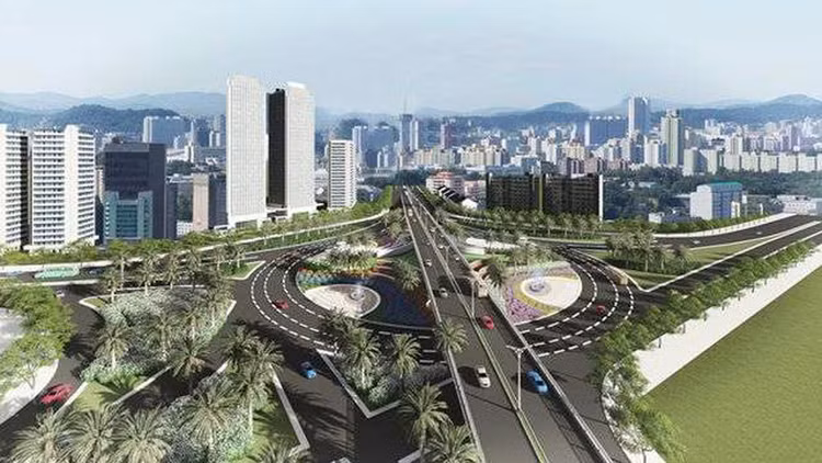 Vòng xoay nút giao Nguyễn Xiển - Xa La