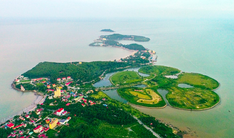 Một góc quận Đồ Sơn nhìn từ trên cao xuống