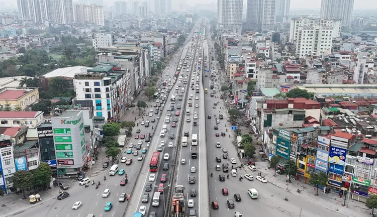 Đường Vành đai 3 nhìn từ trên cao. Ảnh minh họa