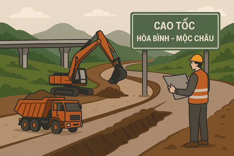 Liên danh 3 thành viên trúng gói thầu 1.210 tỷ thuộc cao tốc Hòa Bình - Mộc Châu. Ảnh: TL