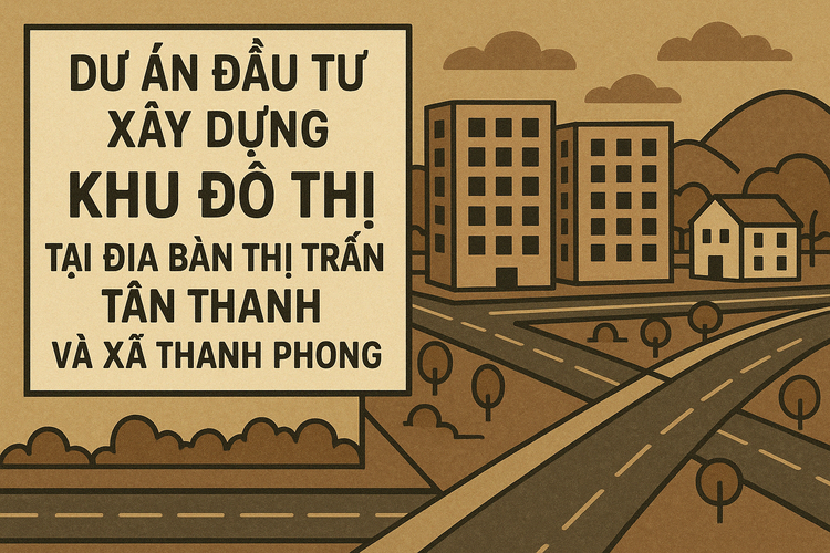 Dự án Đầu tư xây dựng khu đô thị tại địa bàn thị trấn Tân Thanh và xã Thanh Phong, huyện Thanh Liêm có diện tích 23 ha. Ảnh: TL