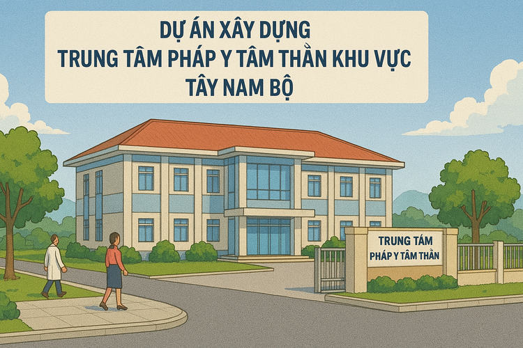Ban Quản lý dự án chuyên ngành xây dựng công trình y tế đang mời thầu Gói thầu thuộc Dự án Xây dựng Trung tâm Pháp y tâm thần khu vực Tây Nam Bộ. Ảnh: TL-GPT