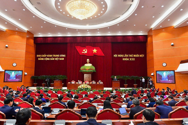 Phiên bế mạc Hội nghị Trung ương lần thứ 11. Ảnh: Đoàn Bắc