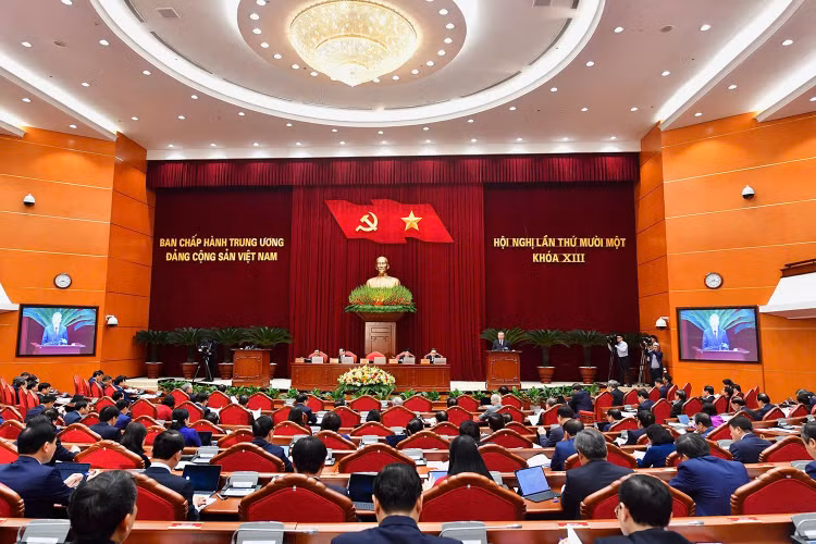 Phiên bế mạc Hội nghị Trung ương lần thứ 11. Ảnh: Đoàn Bắc