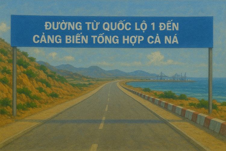 Ban Quản lý dự án đầu tư xây dựng các công trình giao thông tỉnh Ninh Thuận đang triển khai lựa chọn nhà thầu thực hiện Dự án thành phần 2 Đoạn từ Quốc lộ 1 đến Cảng biển tổng hợp Cà Ná. Ảnh: TL