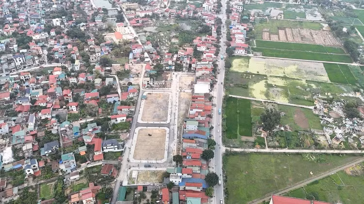 Hạ tầng khu đấu giá thôn Yên Trường, xã Trường Thịnh. Ảnh: UBND huyện Ứng Hòa