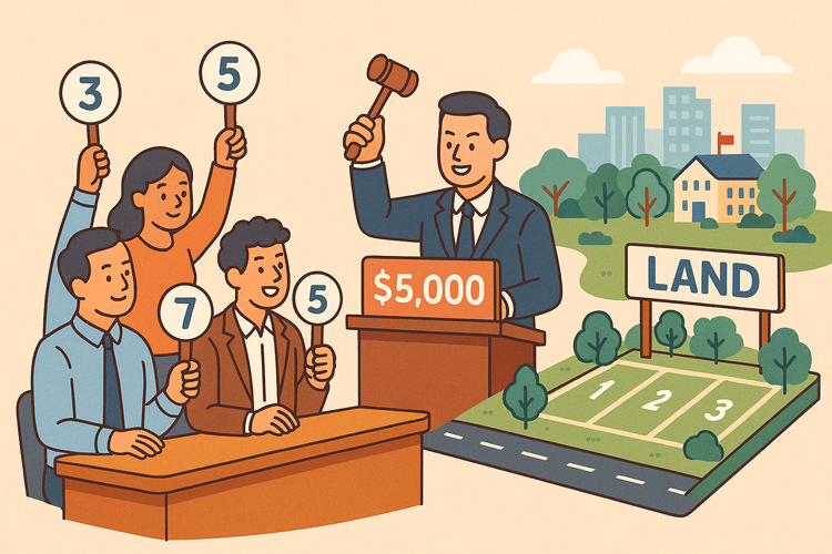 Sắp đấu giá 66 thửa đất huyện Ứng Hòa, giá khởi điểm từ 7,7 triệu đồng/m2. Ảnh minh họa: Tường Lâm