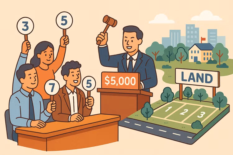 Sắp đấu giá 66 thửa đất huyện Ứng Hòa, giá khởi điểm từ 7,7 triệu đồng/m2. Ảnh minh họa: Tường Lâm