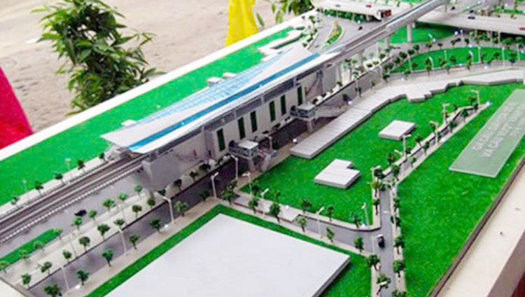 Phối cảnh tuyến đường sắt đô thị đoạn Nam Thăng Long - Trần Hưng Đạo.