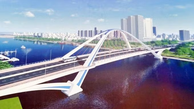 Phối cảnh cầu Trần Hoàng Na 