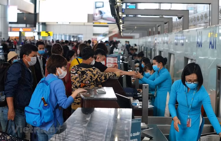 Số lượng khách đã đến và đang ở tại Đà
Nẵng
dự
kiến
đạt 80.000 hành khách. Ảnh: Vietnam+