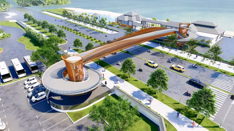 Thiết kế cầu vượt đường Nguyễn Tất Thành thuộc Dự án Da Nang Mikazuki Japanese Resorts & Spa