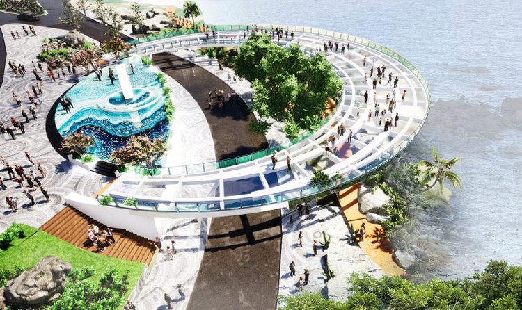 Phối cảnh Điểm dừng chân ngắm cảnh phía Nam đèo Vĩnh Hội, thị trấn Cát Tiến, huyện Phù Cát