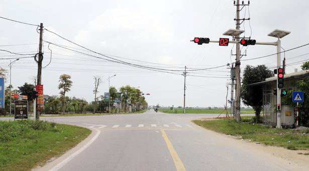 Điểm cuối tuyến đường An Viên Mỹ Thành đấu nối với ngã tư Xuân Thành - Xuân Hội. Ảnh: Báo Hà Tĩnh