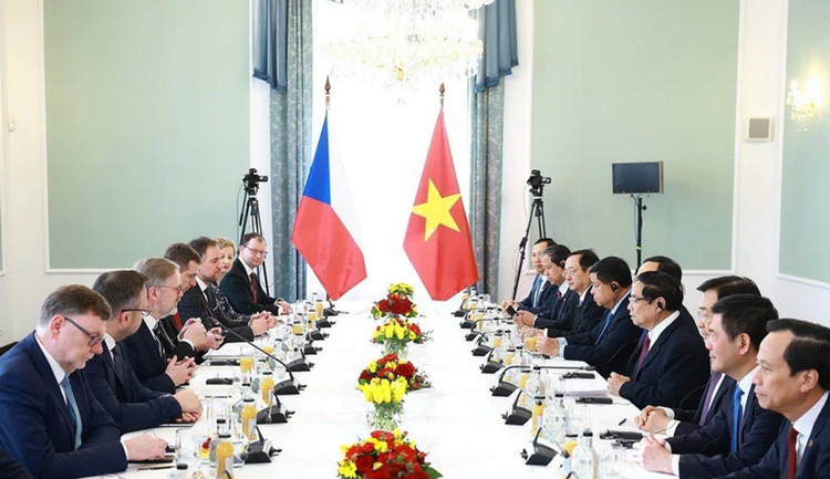 Thủ tướng Phạm Minh Chính hội đàm với Thủ tướng Cộng hòa Séc Petr Fiala.