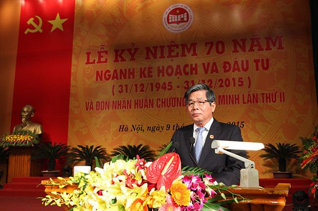 Bộ trưởng Bộ Kế hoạch và Đầu tư Bùi Quang Vinh nhấn mạnh, 70 năm qua, ngành Kế hoạch và Đầu tư đã không ngừng đổi mới và lớn mạnh toàn diện. 3