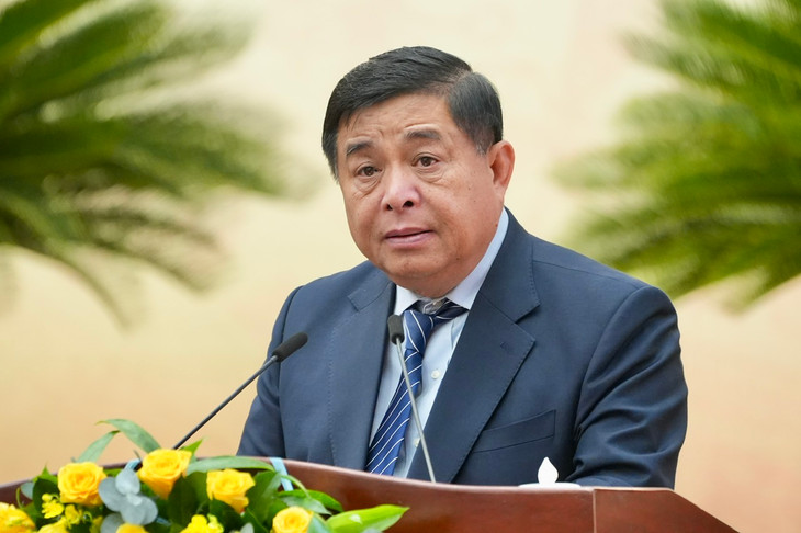 Bộ trưởng Bộ Kế hoạch và Đầu tư Nguyễn Chí Dũng phát biểu tại Hội nghị