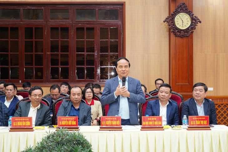 Các trường đại học lớn tại Hà Nội làm việc với Hà Nam về kế hoạch xây dựng cơ sở 2 ở TP. Phủ Lý Ảnh: Hoa Hiên