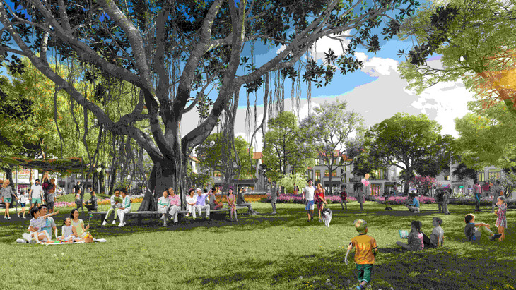Các mảng xanh là nơi lý tưởng để cư dân gắn kết, tận hưởng khoảnh khắc yên bình.