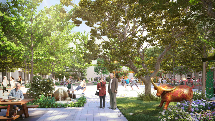 Các cư dân lớn tuổi cùng nhau rèn luyện sức khỏe, sinh hoạt cộng đồng.