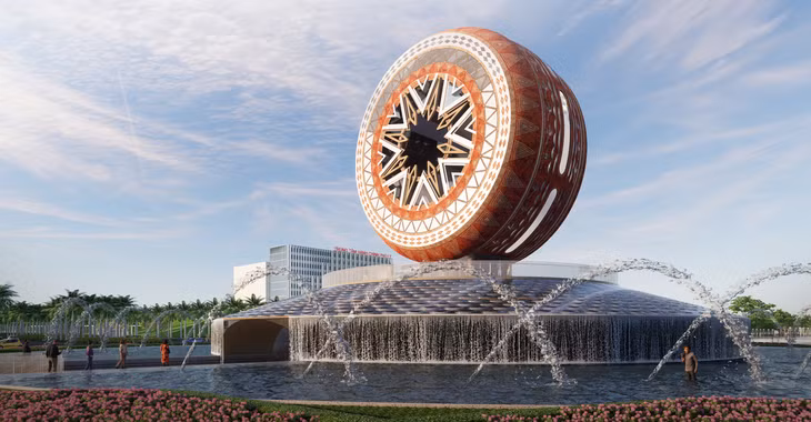 Từng họa tiết trên trống Đọi Tam khắc họa câu chuyện về văn hóa, lịch sử và khát vọng của dân tộc Việt. Ảnh phối cảnh minh họa Sun Property