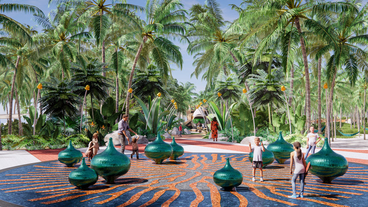 Chuỗi công viên nội khu kiến tạo không gian sống xanh (Ảnh: Sun Property)