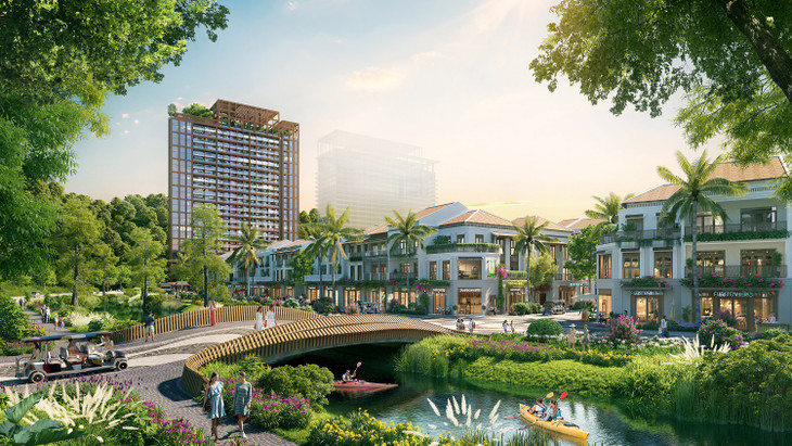 Giao thông nội khu thân thiện, phủ bóng cây xanh (Ảnh: Sun Property)