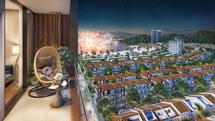 Các căn hộ Xanh Sky với tầm nhìn ngắm trọn show diễn hoành tráng (Ảnh: Sun Property)