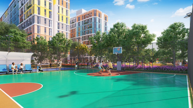 Cư dân phân khu Kim Ngân 1 hưởng vô vàn tiện ích ngay nội khu (Ảnh phối cảnh minh họa: Sun Property)