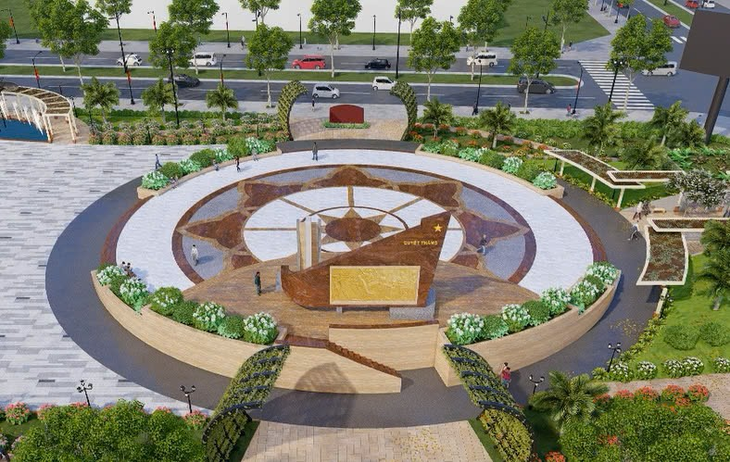 Phối cảnh khu vực Bia chiến thắng nhìn từ trên cao